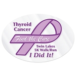 Clear Polyester Oval Bumper Sticker (4"x6")