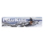 White Vinyl Perm Adh Full Color Rectangle Domed Decal