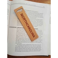 1.5" x 6" hardwood bookmark with laser engraving, North Carolina state......