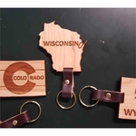 2" - Wisconsin Hardwood Keychains