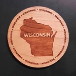 3.5" - Wisconsin Hardwood Coasters
