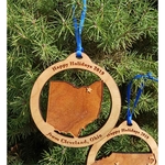 3.5" - Ohio Customizable Hardwood Ornaments