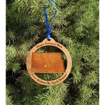 3.5" - North Dakota Customizable Hardwood Ornaments