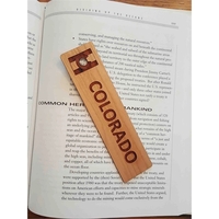 1.5" x 6" hardwood bookmark with laser engraving, Colorado state name... from...