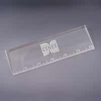 6" oblique ruler made of crystal with aesthetics that have an... from ASI...