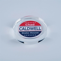 3.5" x 0.75" optic crystal paperweight with your choice of a... from ASI...