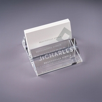 Oblique Crystal Business Card Holder