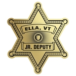 Sheriff Star Paper Lapel Sticker On Roll