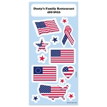 Patriotic Sticker Sheet w/ Flags