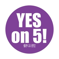 Round die cut roll label made of stock white gloss paper... from ASI 56950...