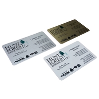 3.5" x 2" x .02" four-color color printed aluminum business card.... from ASI...