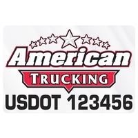 Rectangle w/ Rounded Corners Truck Signs & Equipment Decal