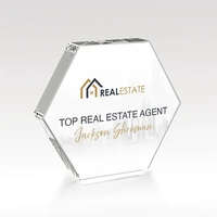 Celebrate your brand and team with a vibrant hexagon acrylic award-an... from...