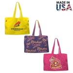 14x10x3 Full-Color Poly Canvas Tote with 3" Gusset