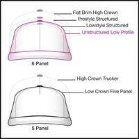 Order Custom Unstructured "Dad", Snapback, Brushed Twill/Mesh Baseball Caps...