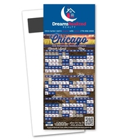 3 1/2" x 8 1/2" baseball themed schedule magnetic stick-up card... from ASI...