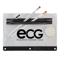 School kit with pouch, two pencils, eraser, and a sharpener.... from ASI...