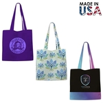 12x12x5 Full-Color Poly Canvas Tote with 5" Gusset