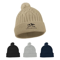 Beanie made from recycled materials with a waffle-knit design.... from ASI...