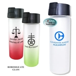 Halcyon® 20 oz. Frosted Glass Bottle with Flip Top Lid