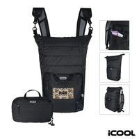 iCOOL® Rockvale Repreve® Packable Puffer 24-Can Backpack ...... from ASI...