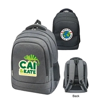 Large main compartment with two-way zippered closure and padded laptop/tablet...