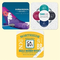 Vynex® DuraTec® 4" x 4" x 1/8" Hard Surface Drink Coaster