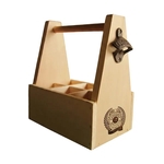 Custom Wood Bottle Carrier with Divider