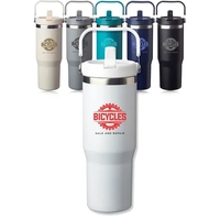 30 oz. double wall insulated stainless steel travel mug with handle,... from...