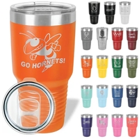 30 oz. stainless steel ringed tumbler with a vacuum sealed, clear-colored......