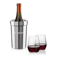 Milano Wine Cooler & Germain Stemless Wine Set