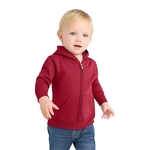 Port & Co Infant Core Fleece Full-Zip Hooded Sweatshirt.