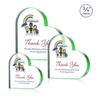 Davina Heart VividPrint™ Award - Green... from ASI 84592 St Regis Group / St...