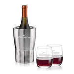 Genoa Wine Cooler & Salem Stemless Wine Set