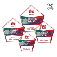 Belmar Pentagon VividPrint™ Award - Red