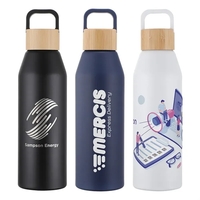 24 oz Recycled Aluminum Bottle with Bamboo Lid... from ASI 36730 Ariel...