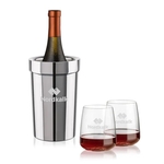 Milano Wine Cooler & Dunhill Stemless Wine Set