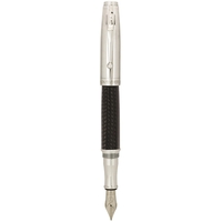 Exquisite chrome carbon fiber fountain pen.... from ASI 98760 Yafa Line, Inc....