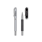 Grid Barrel Rollerball Metal Pen