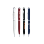 Aluminum Ballpoint Twist Metal Pen w/ Epoxy Dome Accent