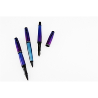 Solid brass, galaxy inspired ballpoint pen with sophisticated black trim.......