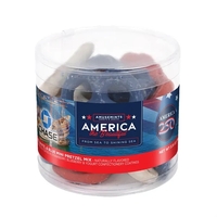 America 250- Round Acetate-Red,White & Blue Mini Pretzels