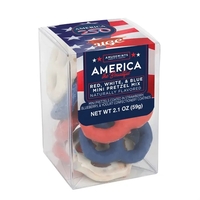 America 250-Short Acetate-Red, White & Blue Mini Pretzel Mix
