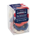 America 250-Short Acetate-Red, White & Blue Mini Pretzel Mix