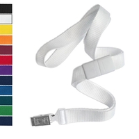 Available Same Day! These blank flat ribbed polyester lanyards come with......
