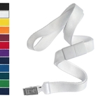 5/8" Blank Breakaway Lanyards with Bulldog Clip, Flat Ribbed