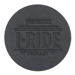 Black Leather Coasters - Debossed