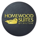 Black Leather Coasters - Foil Stamped