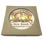 Round Absorbent Stone Coaster w/ Natural Kraft Box
