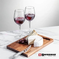 The Swissmar Acacia Board & 2 Wine Set embraces the art... from ASI 84592 St...